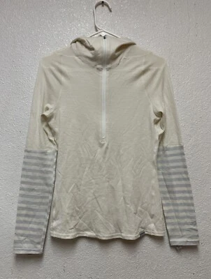 Patagonia Women’s Merino Wool Blend Striped Zipneck Hoody Hike Trek Camp Sz S - Image 1 of 4