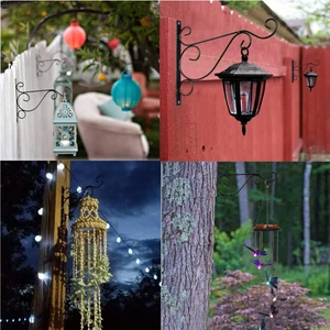 4PCS Metal Plant Bracket Iron Wall Mount Lanterns Hangers for Hanging Bird Fe... - Picture 1 of 1