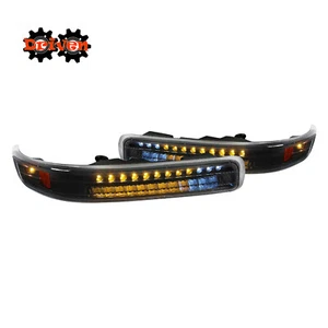 99-02 Chevy Silverado 00-05 Suburban Tahoe Black LED Bumper Turn Signal Light - Picture 1 of 3
