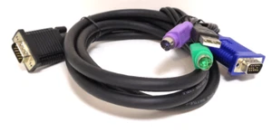 Digitus KVM-Switch-Kabel VGA  Stecker auf Stecker PS/2 USB  1,8m für Combo Serie - Bild 1 von 5