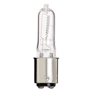 JD Type CLEAR Bulb 50Q/CL 50W 120V T4 Double Contact DC Bayonet BA15d Warm White - Picture 1 of 3