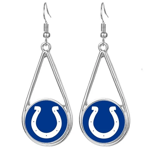 Indianapolis Colts Womens Silver Drop Dangle Earrings w Gift Pkg D29 Cover