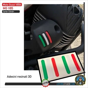 Adesivi tricolore carter laterale MOTO GUZZI V 85 in resina 3D - MG V85 - Imagen 1 de 1