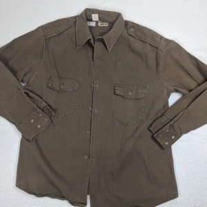 Vintage USA Made in USA Gung Ho Army braunes Canvas-Knopfshirt - Bild 1 von 7
