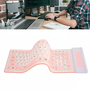 Foldable 103 Keys Waterproof Dustproof 2.4G Wireless USB Soft Silicone Keyboard - Picture 1 of 21