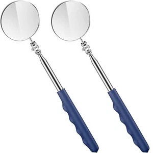 2 Pack Round Telescoping Inspection Mirror Mechanics Mirror Tool for Technician - Picture 1 of 6
