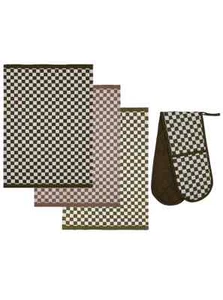 Schachbrett Geschirrtuch & Ofenhandschuh Set Brandneu - Bild 1 von 3