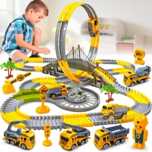 Spannende Baustellen-Rennbahn mit Looping & Fahrzeugen Spielzeug für Kinder ab 3 - Bild 1 von 8