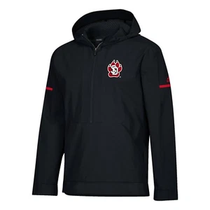South Dakota Coyotes NCAA Men's 2018 Sideline Black Squad Woven Anorak Jacket - Picture 1 of 2