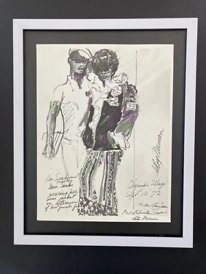 LEROY NEIMAN + Olimpíadas 1972 IMPRESSÃO VINTAGE ASSINADA EMOLDURADA + MUNIQUE + VILA - Imagem 1 de 3