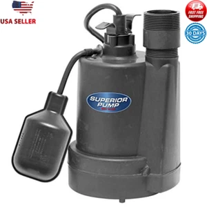 1/4-HP Submersible Sump Pump 1800GPH Vertical Float Switch NPT Discharge New - Picture 1 of 7