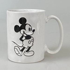 Disney Mickey Mouse Mug Glass Cup Classic Design Black White Standard Size Adult - Picture 1 of 4