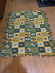 NFL Green Bay Packer Tie Blanket Fleece 63x47 Warm And Soft - Picture 1 of 4