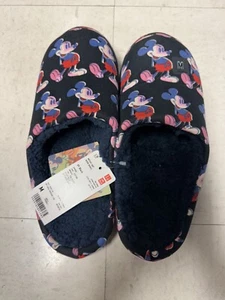 Disney Mickey ART by Andy Warhol X UNIQLO Zimmerschuhe neu mit Etikett 435178 US W Größe 7 schwarz - Bild 1 von 3