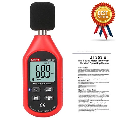 UNI-T UT353-BT Mini Sound Level Meter Adjustable Sample Rate LCD Backlight - Image 1 of 4