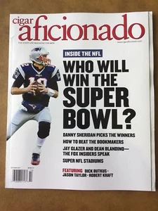 CIGAR AFICIONADO MAGAZINE OCT 2017, TOM BRADY, WHO WILL WIN THE SUPER BOWL? - Foto 1 di 1