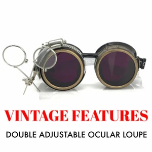 Vintage viktorianische Steampunk Kostüm Brille Cosplay Brille - Bild 1 von 7