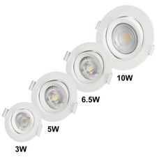 Modern LED Adjustable Tilt Angle Downlight Recessed Round Ceiling Spotlights 