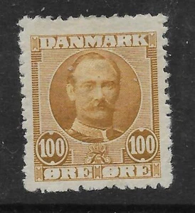 DENMARK SG130 1907 100o YELLOW-BROWN MTD MINT - Picture 1 of 1