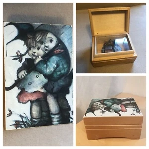 Vintage Lador Switzerland Wood Music Box Andy Williams "More" 4.1 x 2.9 x 2.25" - Picture 1 of 12
