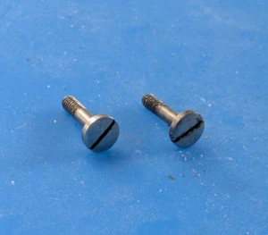 VINTAGE CASE SCREWS FOR 16 SIZE WALTHAM RAILROAD POCKET WATCH 2 PCS - Picture 1 of 1