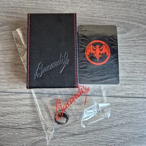 PLAYING CARDS BACARDI RUM SEALED DECK & FAUX LEATHER CASE UK NEW - Picture 1 of 3