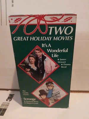 Scrooge & It's A Wonderful Life VHS Two Great Holiday Movies - Image 1 of 4