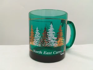 NORTH EAST CARRY Condado de Piscataquis MAINE RECUERDO TAZA DE RECUERDO DE VIDRIO VERDE EE. UU. - Imagen 1 de 15