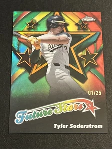 2025 Topps Chrome Tyler Soderstrom Orange Future Stars First Print /25 - Picture 1 of 3