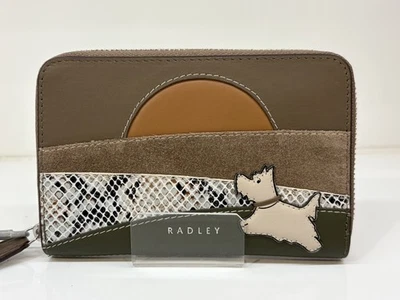 Brand New Radley Over The Hills - Medium Zip Around Purse - coffee - RRP £79 - image 1 of 3