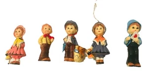 Vintage -Hummel Style Christmas Tree Ornament’s ( Five Christmas Figures) MACAU - Picture 1 of 6