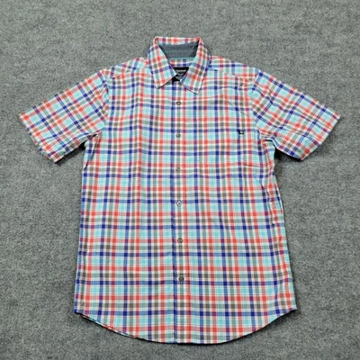 Marmot Shirt Mens Small Red Blue Plaid Short Sleeve Button Up Outdoor Casual - Image 1 of 4