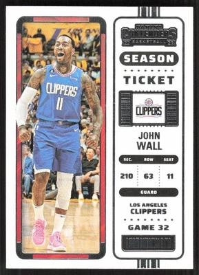 John Wall, 2022-23 Panini Contenders, #71, Los Angeles Clippers, - Image 1 of 2