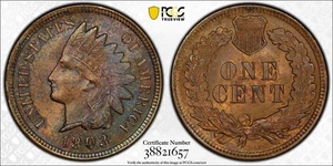 1903 INDIAN CENT CAC, MPD, PCGS 64BN, FS-302 - Picture 1 of 4