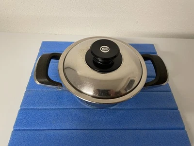 AMC Topf Pfanne 1,1 L mit AMC Deckel - 16cm - Edelstahl - TOP - neuwertig - Bild 1 von 4