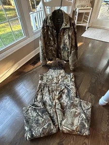 Mono y chaqueta de caza pelirroja camuflaje talla XL ciervo caza ropa aislante - Imagen 1 de 5