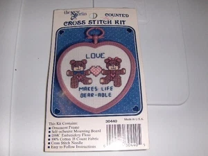 NEW The New Berlin Co. Counted Cross Stitch Kit - mini with frame- Love - Picture 1 of 2