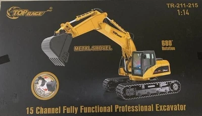 New Top Race Remote Control Excavator  with Extra Grapple Fork TR211 / TR215 - Image 1 of 2