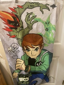 Vintage Ben 10 Alien Force Kid’s Bath Towel - 60 Cm X 1.20 M - Cartoon Network - Picture 1 of 3