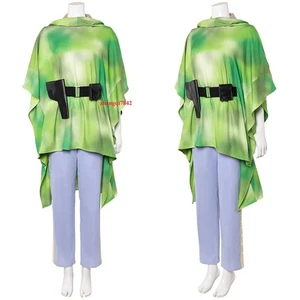 Star Wars:The Last Jedi Leia Organa Solo Cosplay Costume Green Cloak Outfit Suit - Picture 1 of 8