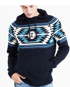 Suéter American Eagle Para Hombres Extra Grande Azteca Sudadera con Capucha Suroeste Baja Pullover - Imagen 1 de 10