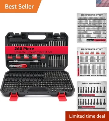 260-Piece Ultimate Precision Screwdriver Bit Set for Efficient Home Improvement - Image 1 of 4