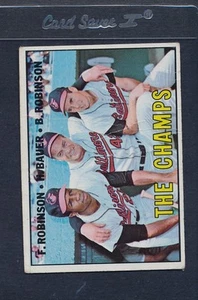 1967 Topps #001 F. Robinson H. Bauer B. Robinson Poor *4 - Picture 1 of 1