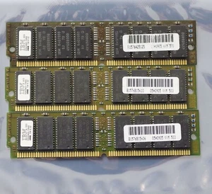 Set 3x IBM 05H0905 4MB 12MB kit 70ns 72-pin gold contacts SIMM non-parity FPM - Bild 1 von 2