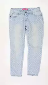 Blind Date Damenjeans blau gepunktete Baumwolle gerade Größe 30 Zoll L26 normal - Bild 1 von 12
