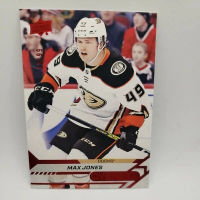 2020-21 UD Overtime Max Jones Red Foil Rookie RC /99 - #12 - Image 1 of 4