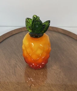 Art Glass Pineapple Fruit Fake Faux Home Decor - Picture 1 of 3