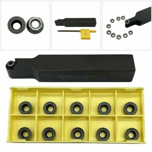 SRDPN1616H10 16×100mm CNC External Turning Tool Holder + 10Pcs RPMT10T3MOE-JS - Picture 1 of 11
