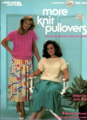 More Knit Pullovers 4 Fashions Designed by Darla Sims  Leisure Arts 427 NOS - Image 1 of 3