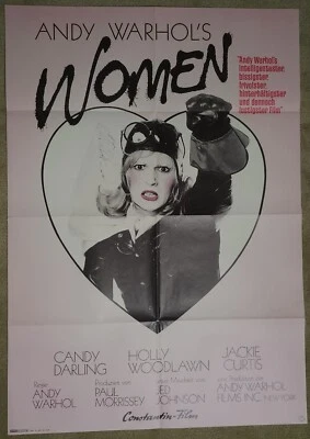 Póster vintage de la película alemana 1971 de las mujeres en rebelión de Andy Warhol. Candy Darling Foto 1 de 2